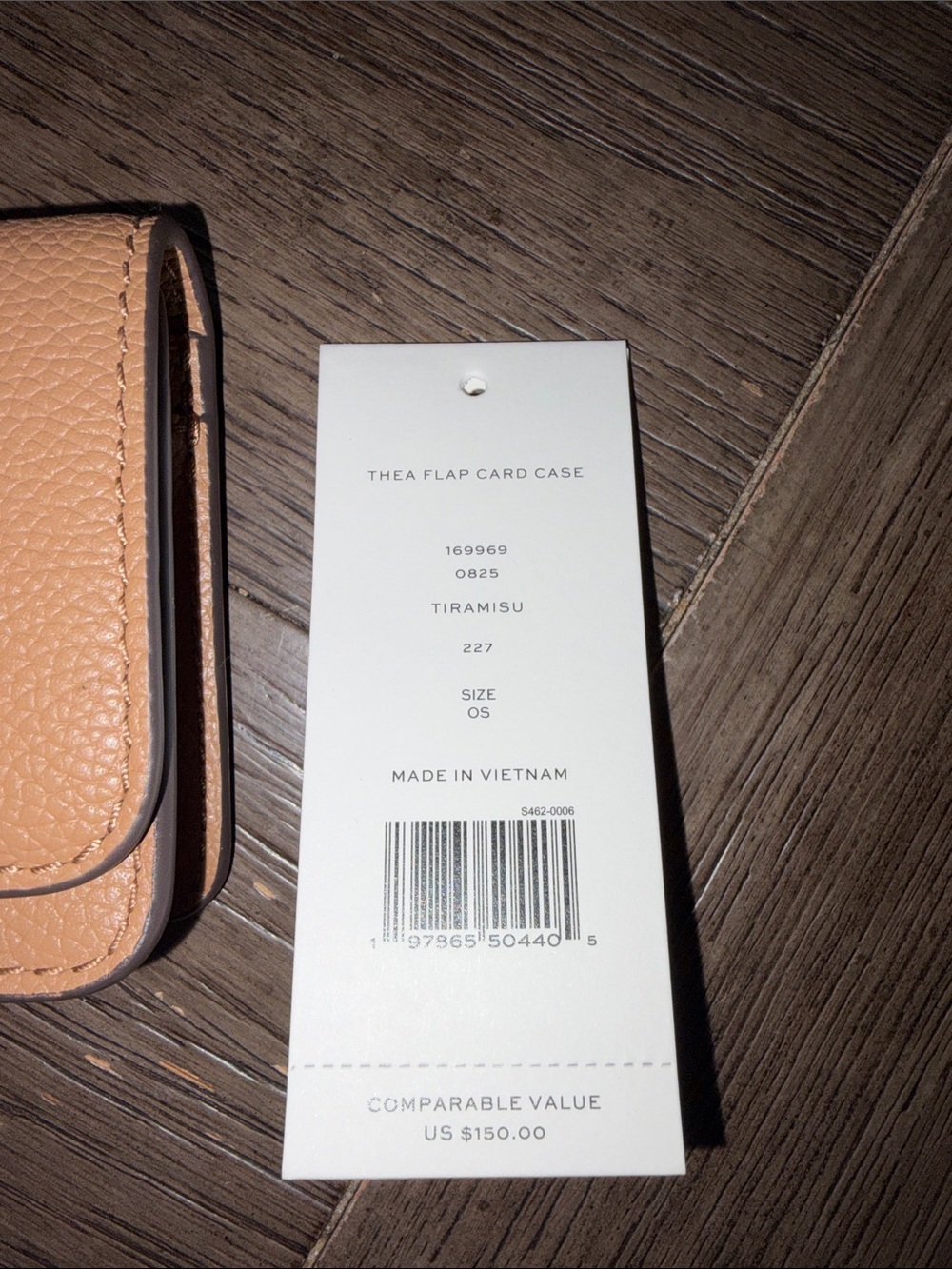 NWT Tory Burch Tan Pebbled Leather Key Card Pouch with Gold Hardware - Picture 3 of 8